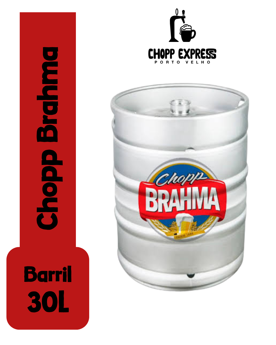 Barril de chopp Brahma 30 litros
