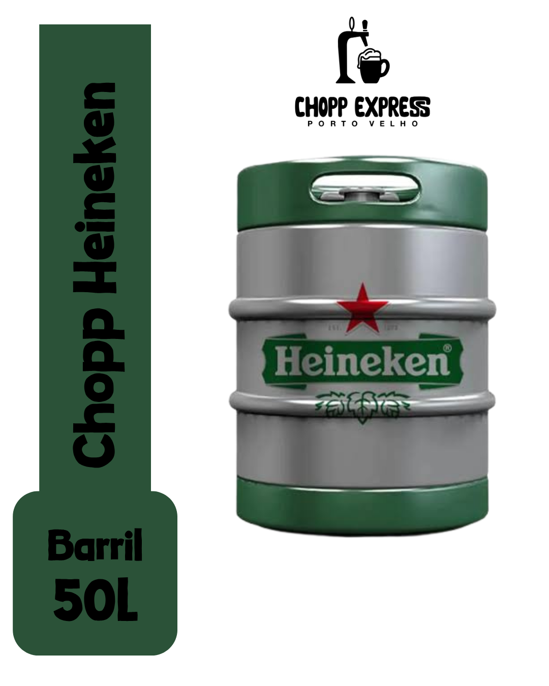 Barril de chopp Heineken